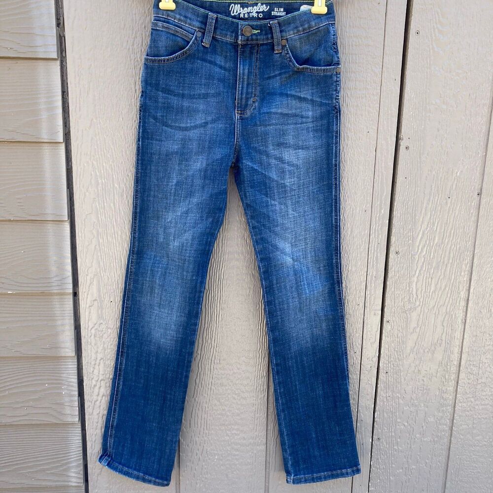 Wrangler retro slim straight jeans boys size 14 rodeo western